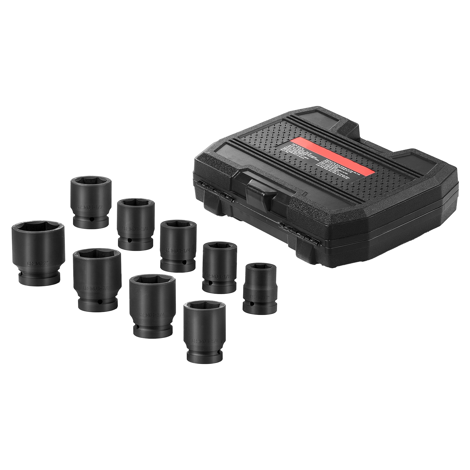 Axle Nut Impact Socket Set 1" Drive 6-Point 9PCS SAE Spindle Nut Socket_voghion.com